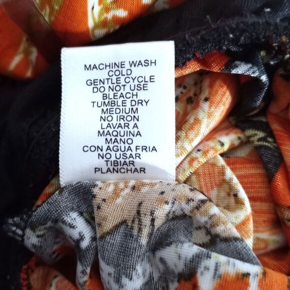 ORANGE & BLACK STRAPLESS MAXI DRESS SZ.S EUC - Picture 8 of 8